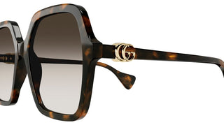 Gucci GG1072SA women Havana Oversize Sunglasses