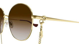 Gucci GG1090SA women Gold Round Sunglasses