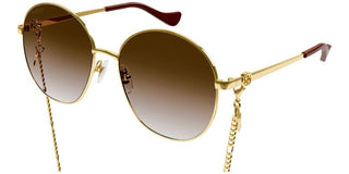 Gucci GG1090SA women Gold Round Sunglasses