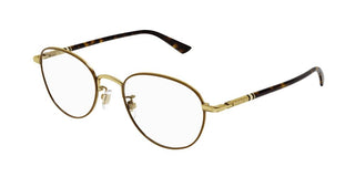 Gucci GG1128O women Havana Squared Eyeglasses