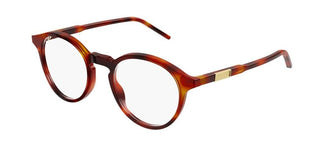 Gucci GG1160O men Havana Round Eyeglasses