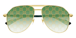 Gucci GG1220S men Gold Pilot Sunglasses