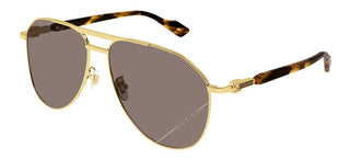 Gucci GG1220S men Gold Pilot Sunglasses