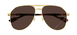 Gucci GG1220S men Gold Pilot Sunglasses