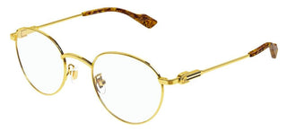 Gucci GG1222O men Gold Round Eyeglasses