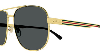 Gucci GG1223S men Gold Geometric Sunglasses