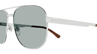 Gucci GG1223S men Silver Geometric Sunglasses