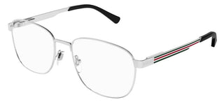 Gucci GG1225O men Silver Geometric Eyeglasses