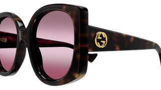 Gucci GG1257S women Havana Butterfly Sunglasses