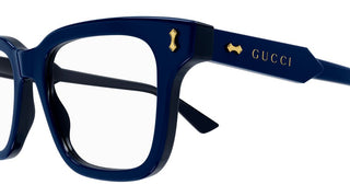 Gucci GG1265O men Blue Geometric Eyeglasses