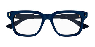 Gucci GG1265O men Blue Geometric Eyeglasses