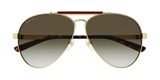 Gucci GG1287S men Gold Pilot Sunglasses