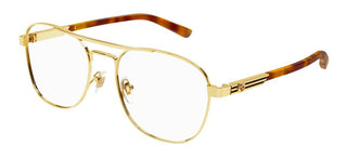 Gucci GG1290O men Gold Pilot Eyeglasses