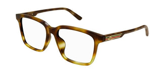 Gucci GG1293OA men Havana Squared Eyeglasses