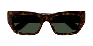 Gucci GG1296S men Havana Geometric Sunglasses