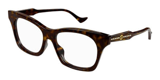 Gucci GG1299O women Havana Squared Eyeglasses