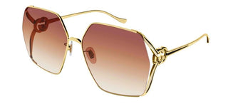 Gucci GG1322SA women Gold Squared Sunglasses