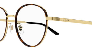 Gucci GG1353OA men Havana Round Eyeglasses