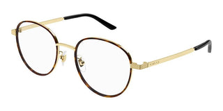 Gucci GG1353OA men Havana Round Eyeglasses