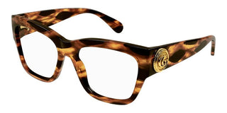 Gucci GG1410O women Havana Squared Eyeglasses