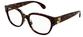 Gucci GG1411OK women Havana Round Eyeglasses