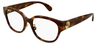 Gucci GG1411OK women Havana Round Eyeglasses