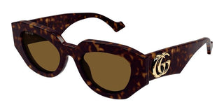 Gucci GG1421S women Havana Geometric Sunglasses