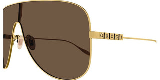 Gucci GG1436S women Gold Shield Sunglasses