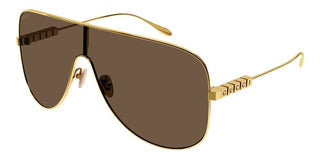 Gucci GG1436S women Gold Shield Sunglasses