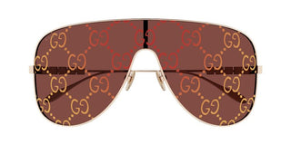 Gucci GG1436S women Gold Shield Sunglasses