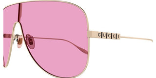 Gucci GG1436S women Gold Shield Sunglasses