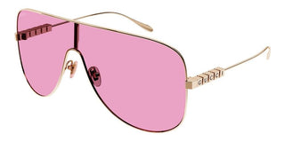 Gucci GG1436S women Gold Shield Sunglasses