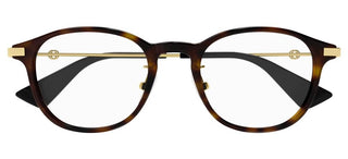 Gucci GG1471OJ men Havana Round Eyeglasses