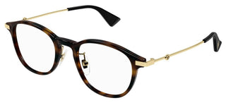 Gucci GG1471OJ men Havana Round Eyeglasses