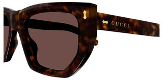 Gucci GG1520S women Havana Geometric Sunglasses