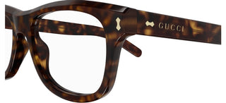 Gucci GG1526O men Havana Squared Eyeglasses