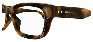 Gucci GG1533OA women Havana Squared Eyeglasses