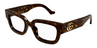 Gucci GG1548O women Havana Squared Eyeglasses