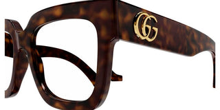 Gucci GG1549O women Havana Squared Eyeglasses