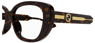 Gucci GG1559OK women Havana Squared Eyeglasses