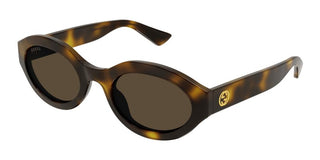 Gucci Gg1579s Women Havana Geometric Sunglasses