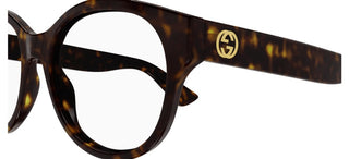 Gucci Gg1580o Women Havana Round Eyeglasses