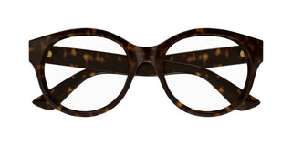 Gucci Gg1580o Women Havana Round Eyeglasses