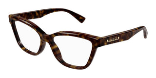 Gucci Gg1589o Women Havana Butterfly Eyeglasses