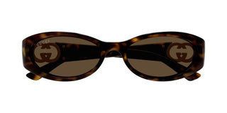 Gucci Gg1660s Women Havana Oval Sunglasses