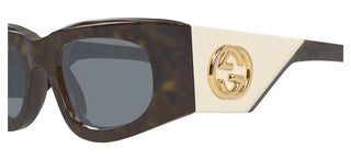 Gucci Gg1664s Women Havana Squared Sunglasses