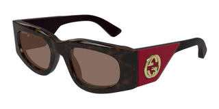 Gucci Gg1664s Women Havana Squared Sunglasses