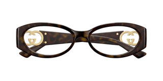 Gucci Gg1693o Women Havana Oval Eyeglasses