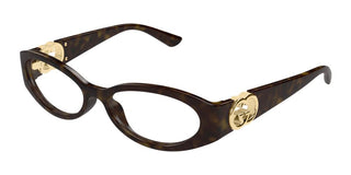 Gucci Gg1693o Women Havana Oval Eyeglasses