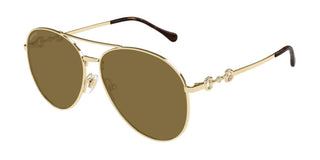 Gucci Gg1698s Women Gold Pilot Sunglasses